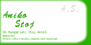 aniko stoj business card